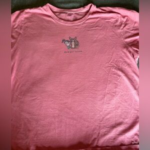 Life Is Good Pink‎ Hold Your Horses woman’s Tee Size XXL